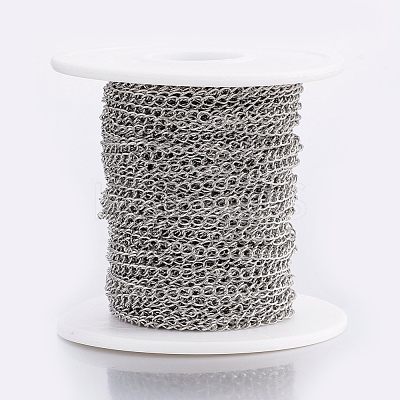 Tarnish Resistant 304 Stainless Steel Curb Chains CHS-H017-03P-10M-1