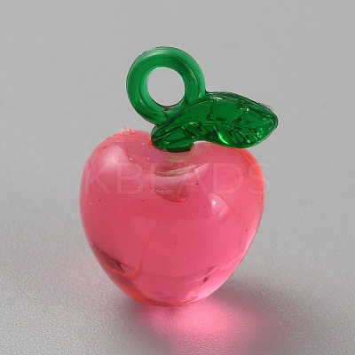 Transparent Resin & Acrylic 3D Fruit Pendants FIND-YWC0010-01C-01-1