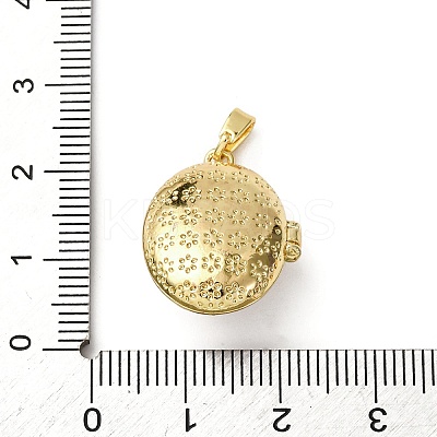 Brass Enamel Locket Pendants KK-F912-04B-G-1