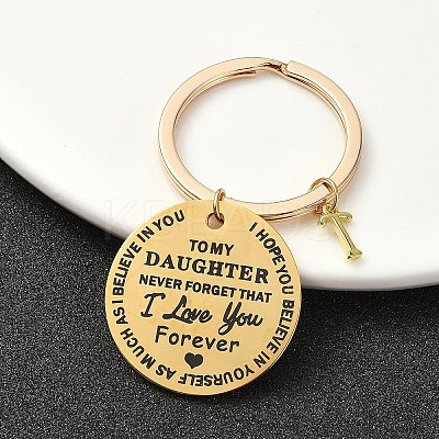 Valentine's Day Brass & 201 Stainless Steel Keychain KEYC-YW00097-20-1