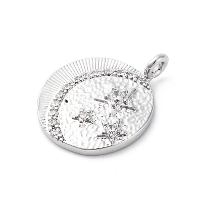 Brass Micro Pave Cubic Zirconia Pendants KK-D360-08P-1