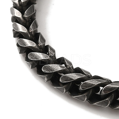 316 Surgical Stainless Steel Wheat Chain Bracelets with Magnetic Clasps BJEW-Q349-04B-1
