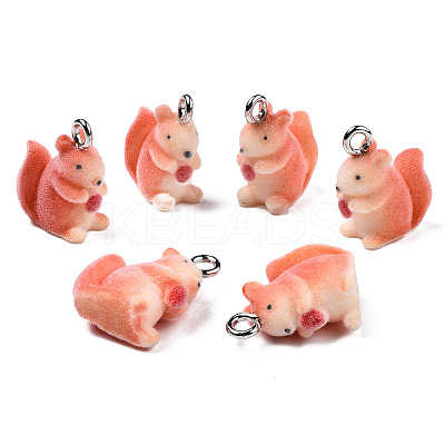 Flocky Resin Pendants LS-X-RESI-N032-05-1