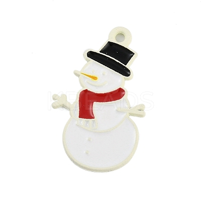 Christmas Theme Spray Painted Alloy Enamel Pendants ENAM-Z020-01J-1