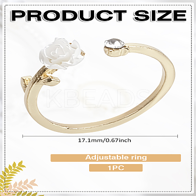 1Pc Alloy Cuff Rings RJEW-LP0002-15G-1