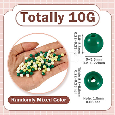 10G Opaque Acrylic Beads SACR-TADJ0001-03B-1