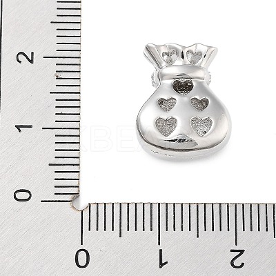 Rack Plating Brass Micro Pave Cubic Zirconia Beadss KK-B097-06P-1