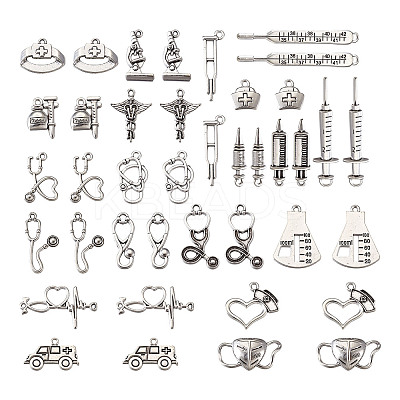 Tibetan Style Zinc Alloy Pendants TIBEP-TA0002-36AS-RS-1