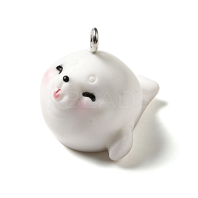 Marine Series Opaque Resin Pendants RESI-E031-02P-15-1