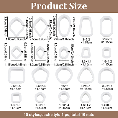 10Sets 10 Styles Plastic Molds DIY-UN0007-34-1