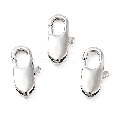 Rack Plating Brass Lobster Claw Clasps KK-F090-23P-01-1
