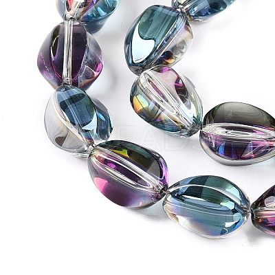 Electroplate Glass Beads Strands EGLA-T028-01M-1