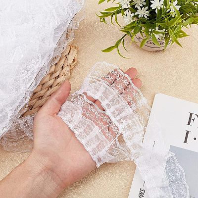 Polyester Lace Trim OCOR-WH0058-07B-1