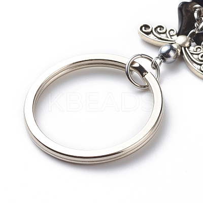 Natural Gemstone Angel Pendant Keychain KEYC-JKC00382-1