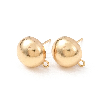 Brass Stud Earring Findings LS-KK-G604-01G-05-1