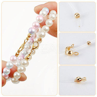 800Pcs 4 Styles 304 Stainless Steel Spacer Beads STAS-BBC0001-37G-1
