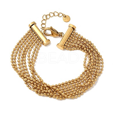304 Stainless Steel Multi-strand Bracelets LS-BJEW-C137-01G-1