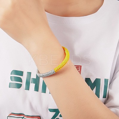 Nylon Threads Braided Bracelet BJEW-SW00058-1-1