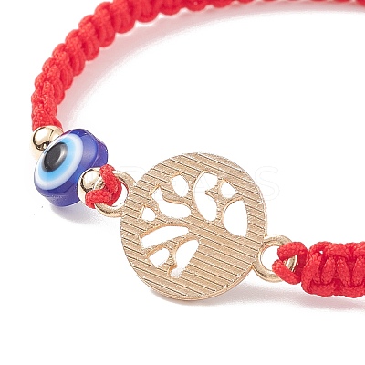 6Pcs 6 Style Resin Evil Eye Braided Bead Bracelets Set BJEW-JB08808-1