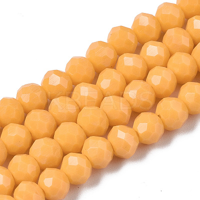 Opaque Solid Color Glass Beads Strands EGLA-A034-P2mm-D21-1