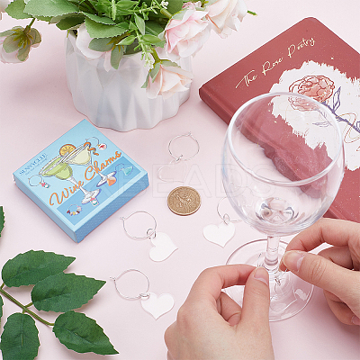 DIY Blank Wine Glass Charm Making Kit DIY-SC0023-62B-1