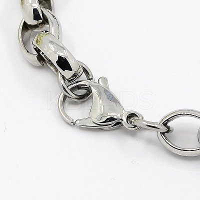 Tarnish Resistant Fashionable 304 Stainless Steel Heart Link Bracelets BJEW-G423-10-1