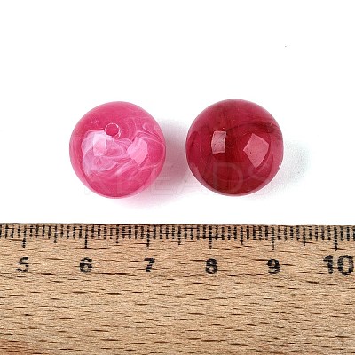Round Imitation Gemstone Acrylic Beads OACR-R029-16mm-32-1