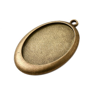 Vintage Tibetan Style Alloy Pendant Cabochon Settings TIBEP-M018-76AB-NF-1