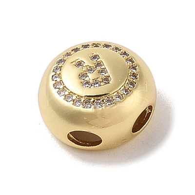Rack Plating Brass & Cubic Zirconia Pendants KK-Z047-07G-R-RS-1