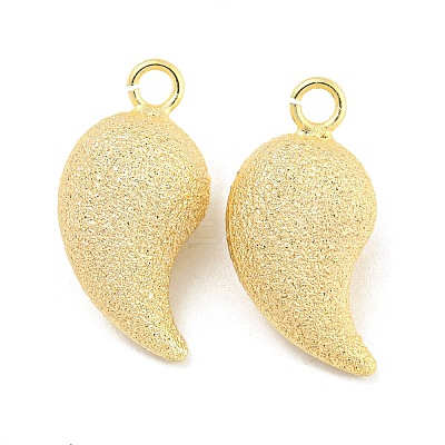 Brass Textured Pendants KK-P258-06G-1