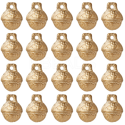 30Pcs Brass Bell Pendants KKB-CN0001-02B-C-1