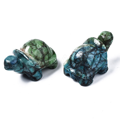 Turtle Natural Map Stone/Picasso Stone/Picasso Jasper Model Ornament G-N330-57-1