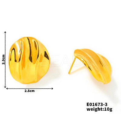 Fashionable Stainless Steel Stud Earrings UO2666-2-1