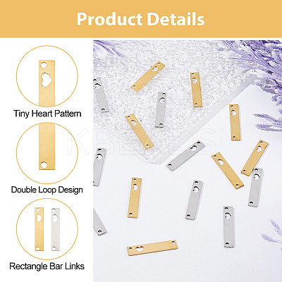 20Pcs 2 Colors 201 Stainless Steel Pendants STAS-DC0014-09-1