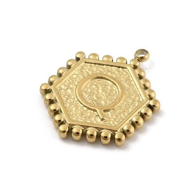 201 Stainless Steel Pendants STAS-R227-01Q-G-1
