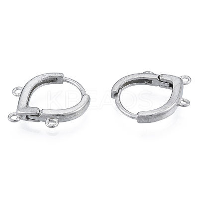 Tarnish Resistant 304 Stainless Steel Hoop Earrings Findings LS-STAS-N092-193-1