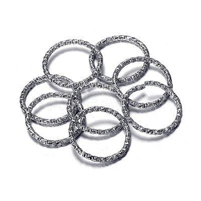 304 Stainless Steel Twisted Open Jump Rings LS-STAS-WH0021-13P-1