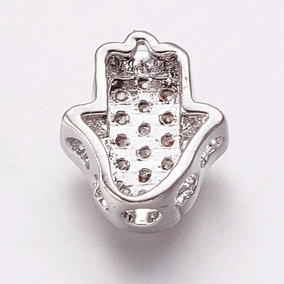 Brass Cubic Zirconia Beads KK-P134-05P-1