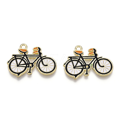 Light Gold Plated Alloy Jewelry Enamel Pendants PALLOY-Z001-29A-1