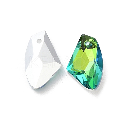 Electroplated Glass Pendants EGLA-M029-04-05-1