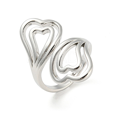 Brass Open Cuff Rings RJEW-I100-03P-1