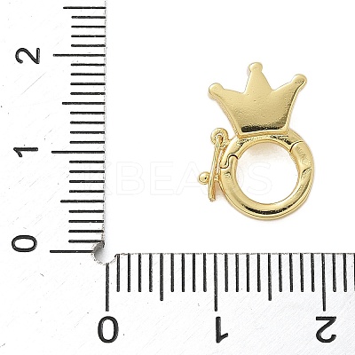 Brass Micro Pave Clear Cubic Zirconia Twister Clasps KK-P293-02-G-1