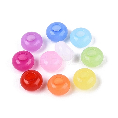 Imitation Jelly Acrylic European Beads OACR-Q200-20-1