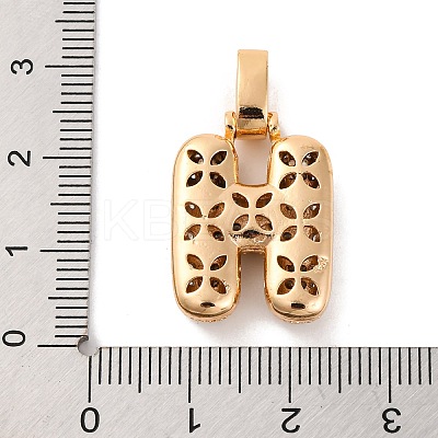 Brass Micro Pave Cubic Zirconia Pendants KK-C076-29H-G01-1