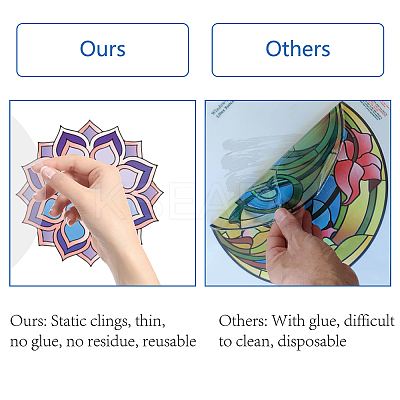 PVC Window Static Sticker DIY-WH0311-024-1