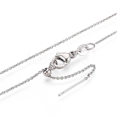 1MM Adjustable Slider Brass Cable Chain Necklaces for Men Women NJEW-N057-01P-1