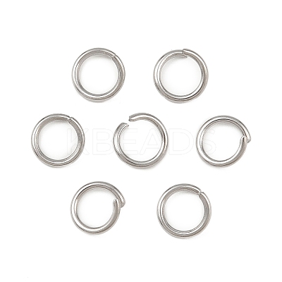 Tarnish Resistant 304 Stainless Steel Open Jump Rings STAS-N015-03-6x.0.8mm-1