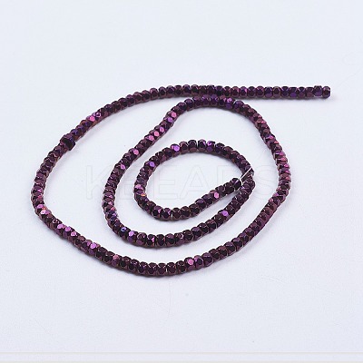 Electroplate Non-Magnetic Synthetic Hematite Beads Strands G-F562-S06-1