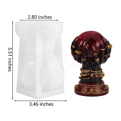 Halloween Theme DIY Candle Silicone Statue Molds DIY-SZ0007-18-1