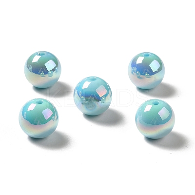 UV Plating Rainbow Iridescent Acrylic Beads X-PACR-D070-01I-1